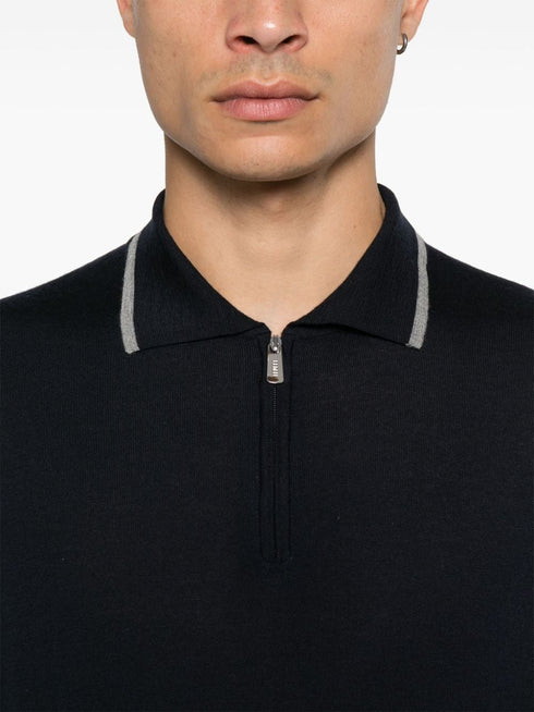 fine-knit polo shirt